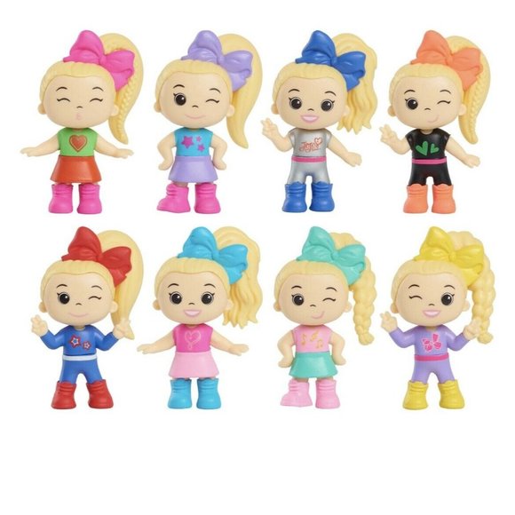 Jojo Siwa Collectible Mini 8 Figure Set Live Your Dream Cake Toppers New - Picture 2 of 4